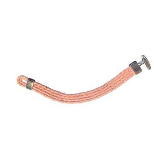 pink "leather" 4 strand cuff bracelet with silver clasp Y2K